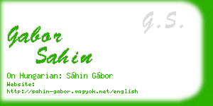 gabor sahin business card